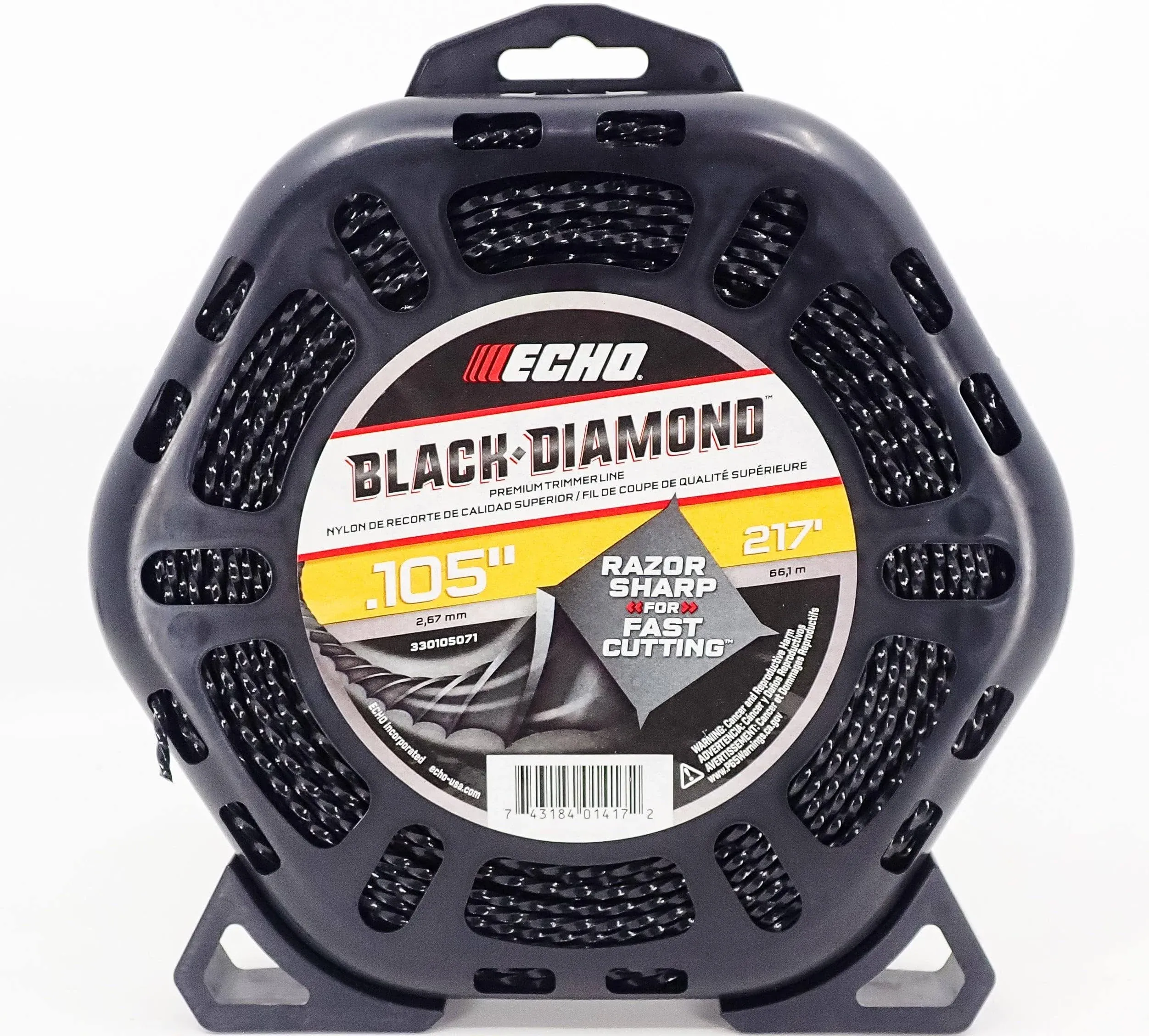 Genuine Echo Black Diamond Trimmer Line .105 1lb Pkg 217 Feet