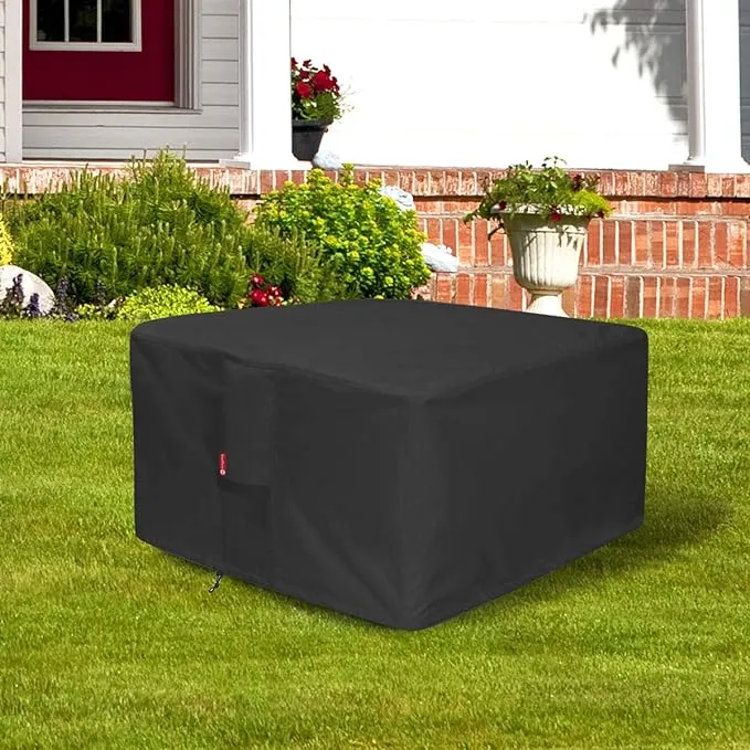 GrillPartsReplacement - Online BBQ Parts Retailer 44" Premium Square Patio Fire Pit Table Cover, 44'' L x 44'' W x 24'' H, Waterproof 600D Heavy Duty Fire Pit Cover