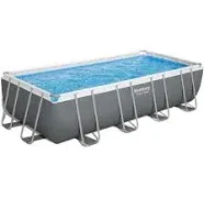 18 ft. x 9 ft. x Rectangular 48 in. Deep Metal Frame Above Ground Swimming Pool Set