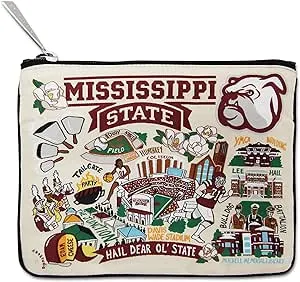 catstudio Mississippi State University Collegiate Zipper Pouch Purse | Holds Your Phone, Coins, Makeup, Dog Treats, & Tech Tools