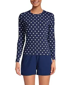 Women's Plus Size Long Crew Neck Long Sleeve Rash Guard UPF 50 Sun Protection Modest Swim Tee Print