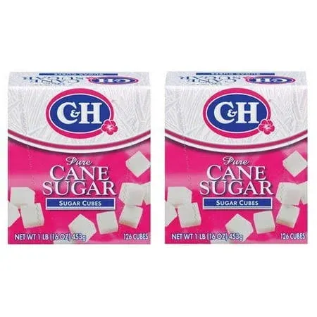 C&H Pure Sugar Cane Cubes, 16 oz (Pack of 2)