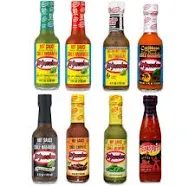 El Yucateco Hot Sauce Variety Pack of 8 Bottles- 7 Flavors of El Yucateco and 1 Bottle of Texas Pete Hotter Hot Sauce by Snackivore.