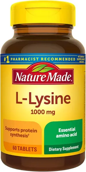 Nature Made Extra Strength L-Lysine 1000 mg Tablets