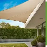 Premium Triangle 16.42 Ft. X 16.42 Ft. Beech Shade Sail Kit Knitted fabric