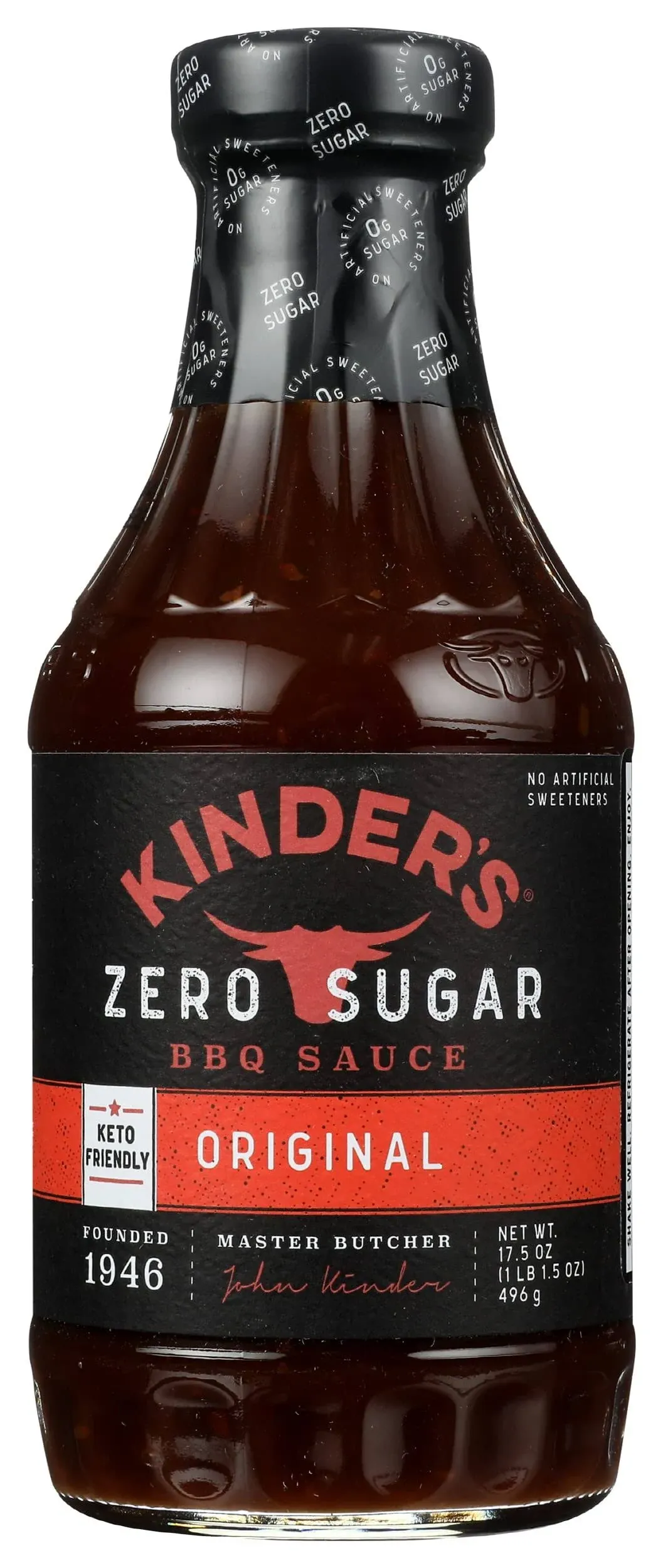 Original BBQ Sauce, No Added Sugar, 17.5 Ounces (Pack of 6)