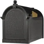 Whitehall Products Post Mount Mailbox 20.375&#034; Aluminum Extra Large-Size Black