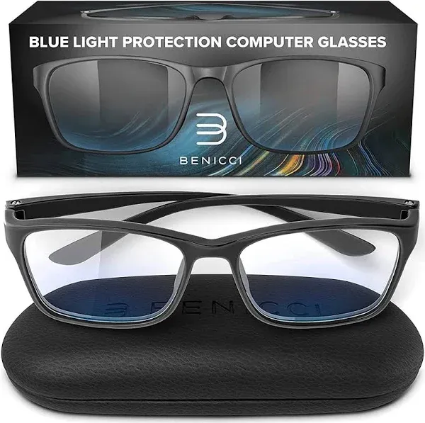 Stylish Blue Light Blocking Glasses Women Men Ease Computer Eye Strain W/Case