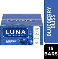 Luna Mash-Ups Nutrition Bar, Lemonzest + Blueberry - 15 pack, 1.69 oz bars