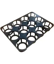 12-Pocket Nursery Planter Pots Shuttle Carry Trays 10-Pack 4 Inches round Seedli