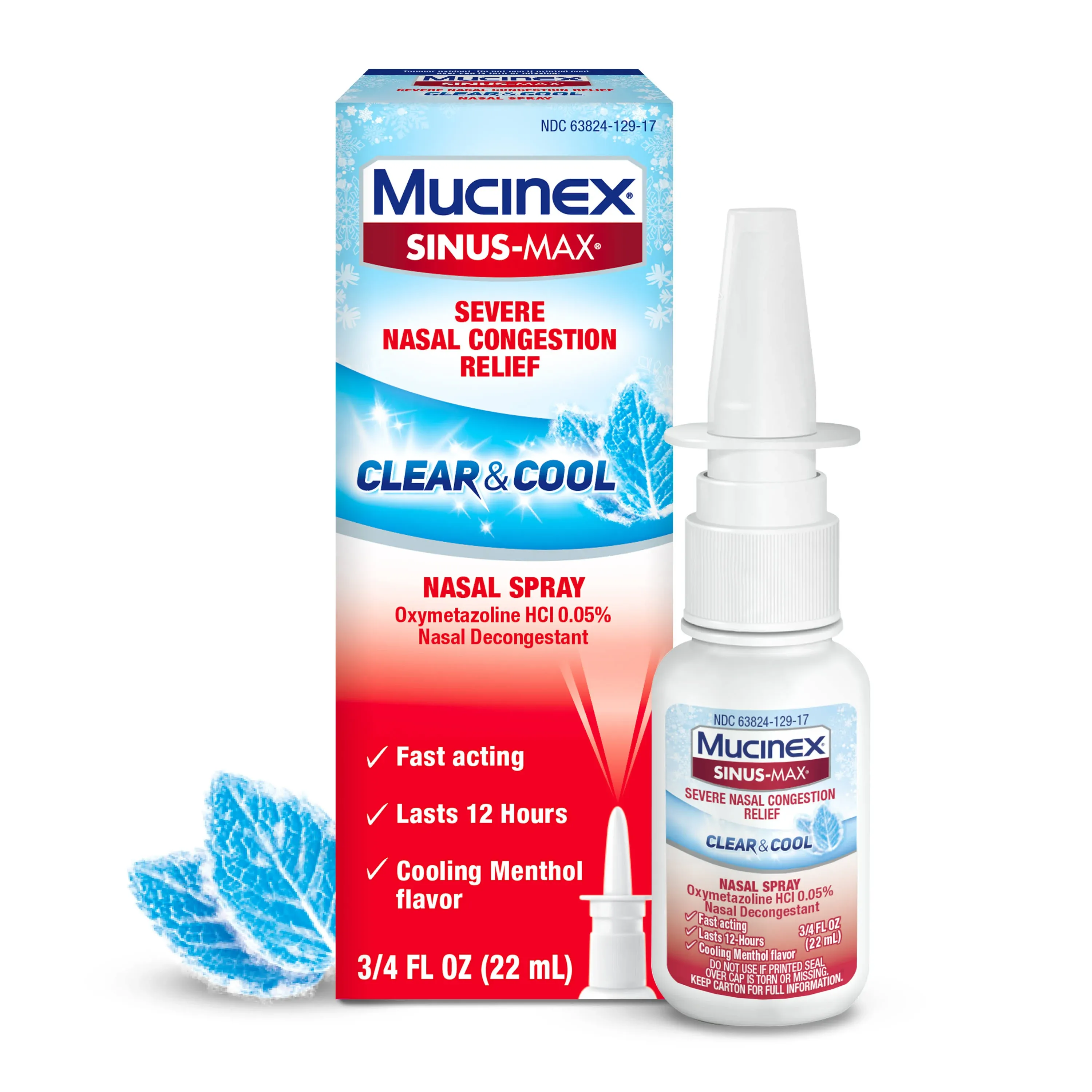 Mucinex Sinus-Max Full Force Nasal Decongestant Spray - 0.75 oz box