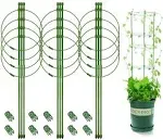 Legigo 4 Pack Plant Support Cages Tomato Cage for Garden- 36 Inches Adjustable Garden Cucumber Trellis Plant Stakes, Trellis Support Rings for Climbing Plants, Pots, Tomato Rings for Support