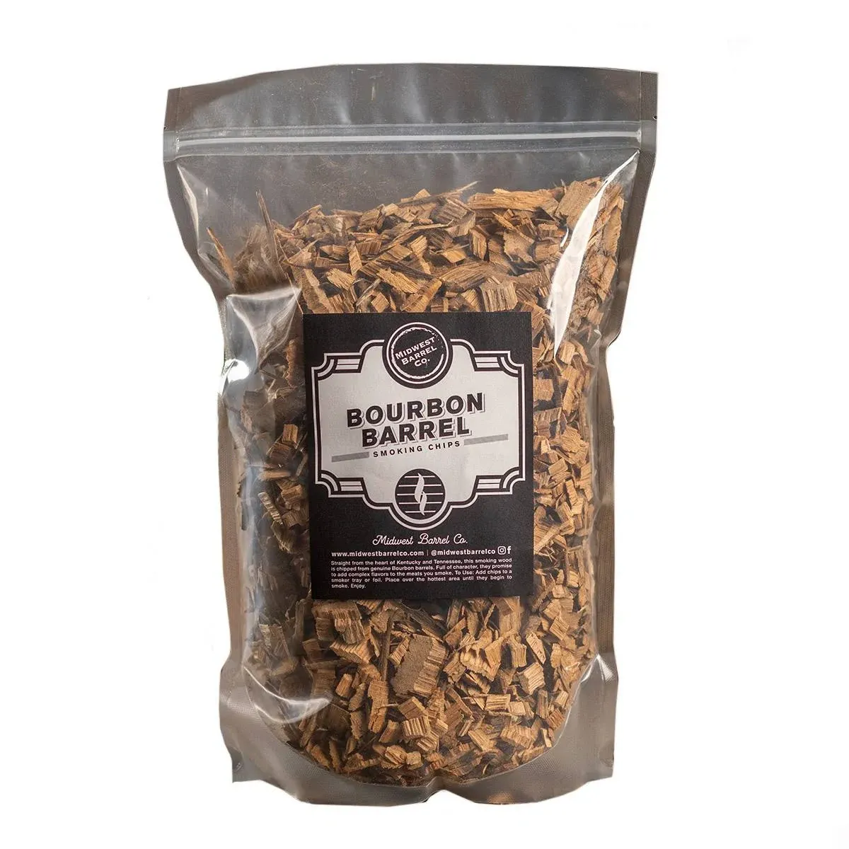 Midwest Barrel Company Genuine Bourbon Barrel BBQ Smoking Wood Chips