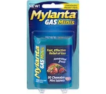 Mylanta Gas Minis, Chewable Mini Tablets, Assorted Fruit, 50 ea