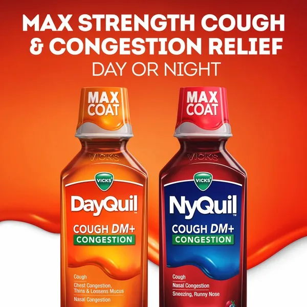 Vicks NyQuil Cough DM & Congestion Medicine, Berry - 12 fl oz