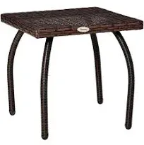 Outsunny Outdoor Wicker Side Table