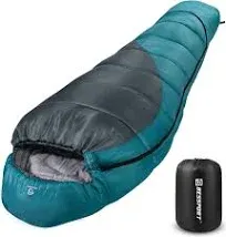 Bessport Mummy Sleeping Bag | 15-45 ℉ Extreme 3-4 Season Sleeping Bag for Adults Cold Weather– Warm and Washable, for Hiking Traveling & Outdoor Activities