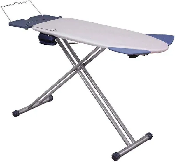 Mabel Home Ironing Board with Extra-Wide Surface, 8 Features, Retractable Shoulder Wings, Adjustable Height, 100% Cotton Cover