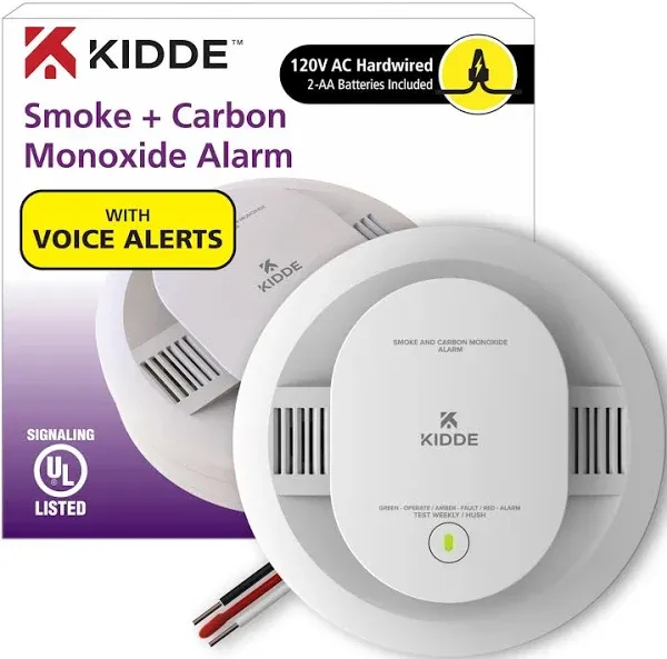 Kidde - 900-CUAR-V | Smoke & Carbon Monoxide Alarm | 21032086 | 120V AC | 2AA