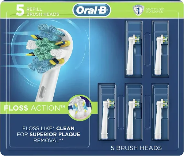 OralB Bacteria Guard Bristles FlossAction 3 Brush Heads Brossetties Replacement