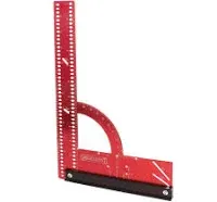 Milescraft 8410 MC-Square300 Imperial Framing Square – 12” x 8” Red, Black 