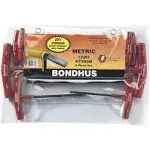 Bondhus 13387 Set 8 Graduated Length Hex T-Handles 2 - 10mm