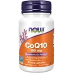 Now Foods, CoQ10, 100 mg, 30 Cápsulas Vegetais