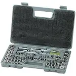 Skyshalo Tap and Die Set, 40-Piece Include SAE Size NC/NF/NPT, Bearing Steel Taps and Dies, Essential Threading Tool for Cutting External Internal