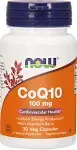 Now Foods, CoQ10, 100 mg, 30 Cápsulas Vegetarianas Hawthorn Berry