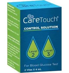 Care Touch Glucose Test Strip Control Solution Level 2 & 3