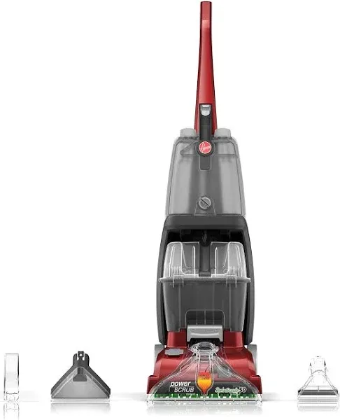 Hoover Power Scrub Deluxe Carpet Upright Deep Cleaner - Red