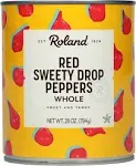 Roland Foods Red Sweety Drop Peppers, Specialty Imported Food, 28 Ounce Can