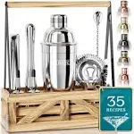 Caddy Cocktail Bartender Kit - Polished Silver.