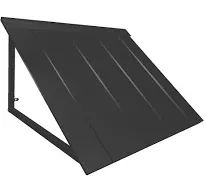 Awntech 3 ft. Houstonian Standing Seam Metal Door/Window Awning Fixed Outdoor Canopy 44 Inch W x 24 Inch Proj, Black