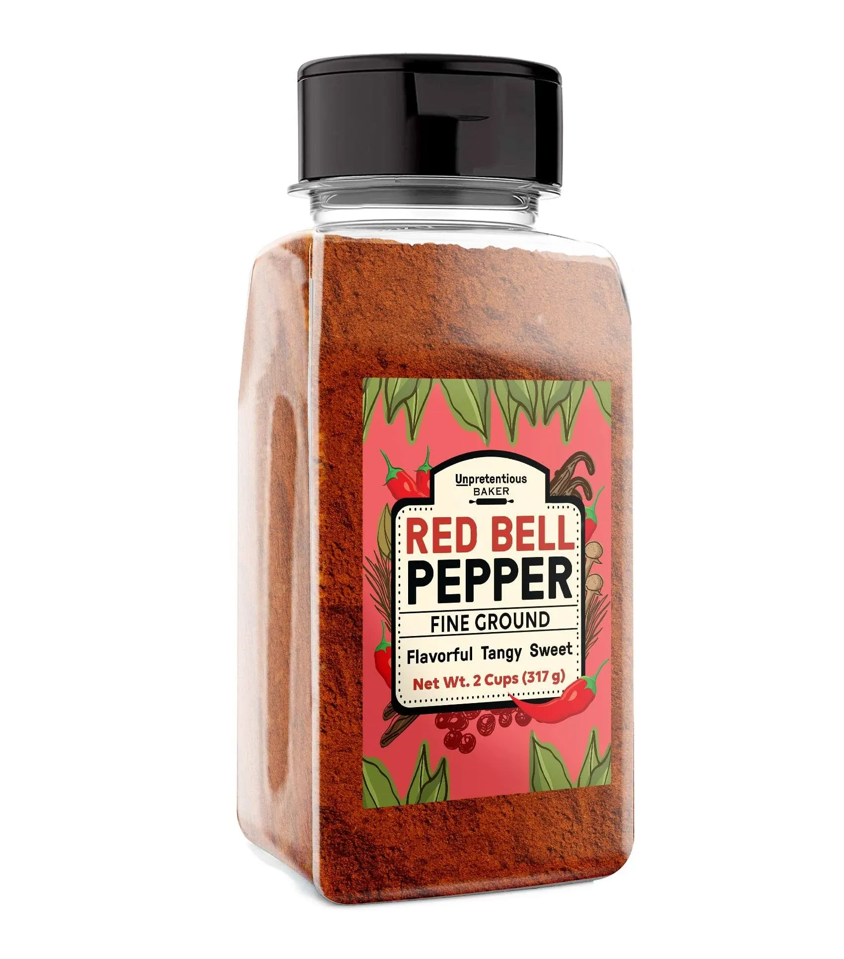 Unpretentious Red Bell Pepper Powder, 2 Cups, Fine Ground, Sweet & Tangy, Soups & Stews, Flavorful