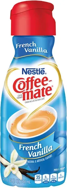 Coffee-Mate Liquid Coffee Creamer Cups, French Vanilla - 24 count, 9 fl oz box