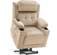 MCombo Lay Flat Dual Motor Power Lift Recliner Chair Sofa with Heat and Massage