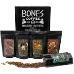 Bones Coffee Company New World Tour Sample Pack | Whole Coffee Beans Sampler Gift Box Set | 4 oz Pack of 5 Assorted Single-Origin Gourmet Coffee