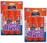 Elmer&#039;s Glue Stick (E579), Disappearing Purple 3 Jumbo Sticks Acid Free Washable