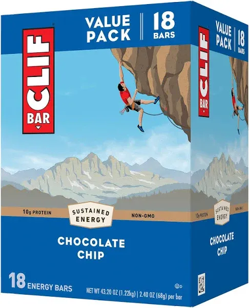 Clif Bars - Energy Bars - Cool Mint Chocolate - with Caffeine - Made with Organic Oats - Plant Based Food - Vegetarian - Kosher (2.4 Ounce Protein