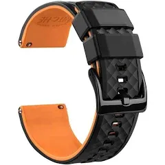 Ritche 24mm Silicone Watch Bands Quick Release Rubber Watch Bands for Men