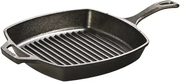 Lodge 10.5 Inch Square Cast Iron Grill Pan