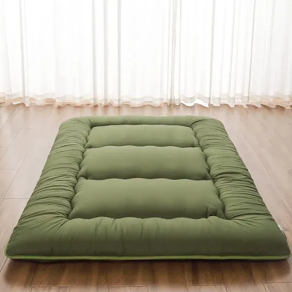 Japanese Floor Mattress Futon Mattress Foldable Roll Up Tatami Mat with Washable