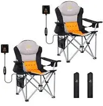 Nice C Outdoor Heated Chair, Camping Folding Beach Grey 