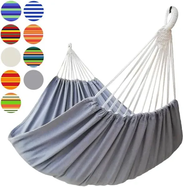 Brazilian Double Hammock 2 Person 330X150cm Load 500Pound Cotton XX-Large Beige