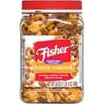 Fisher Snack Deluxe Mixed Nuts, 24 Ounces, Cashews, Almonds, Pecans, Brazil Nuts, 100% Recyclable