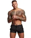 Men’s Swim Trunks Quick Dry Swim Shorts Board Shorts with Triangle Mesh Lining Black