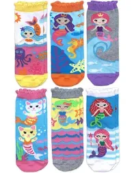 Jefferies Socks Mermaid Crew Socks- 6 Pair Pack