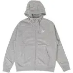 Nike Grey Sportswear Club Full-Zip Hoodie