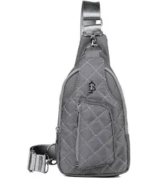 Julia Buxton Women's Quilted Nylon Sling Backpack